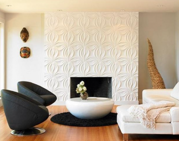 Panel kayu dengan ukiran elegan